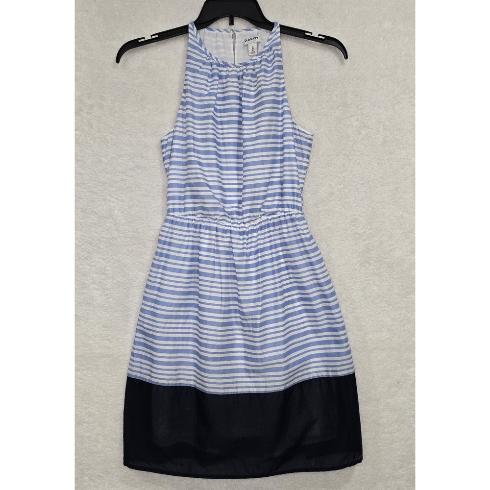 Old Navy Women's Size Extra Small A-line Dress Blue/White Striped XS  Sleeveless